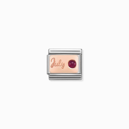Nomination Birthstone Rose Gold July Ruby Composable Charm